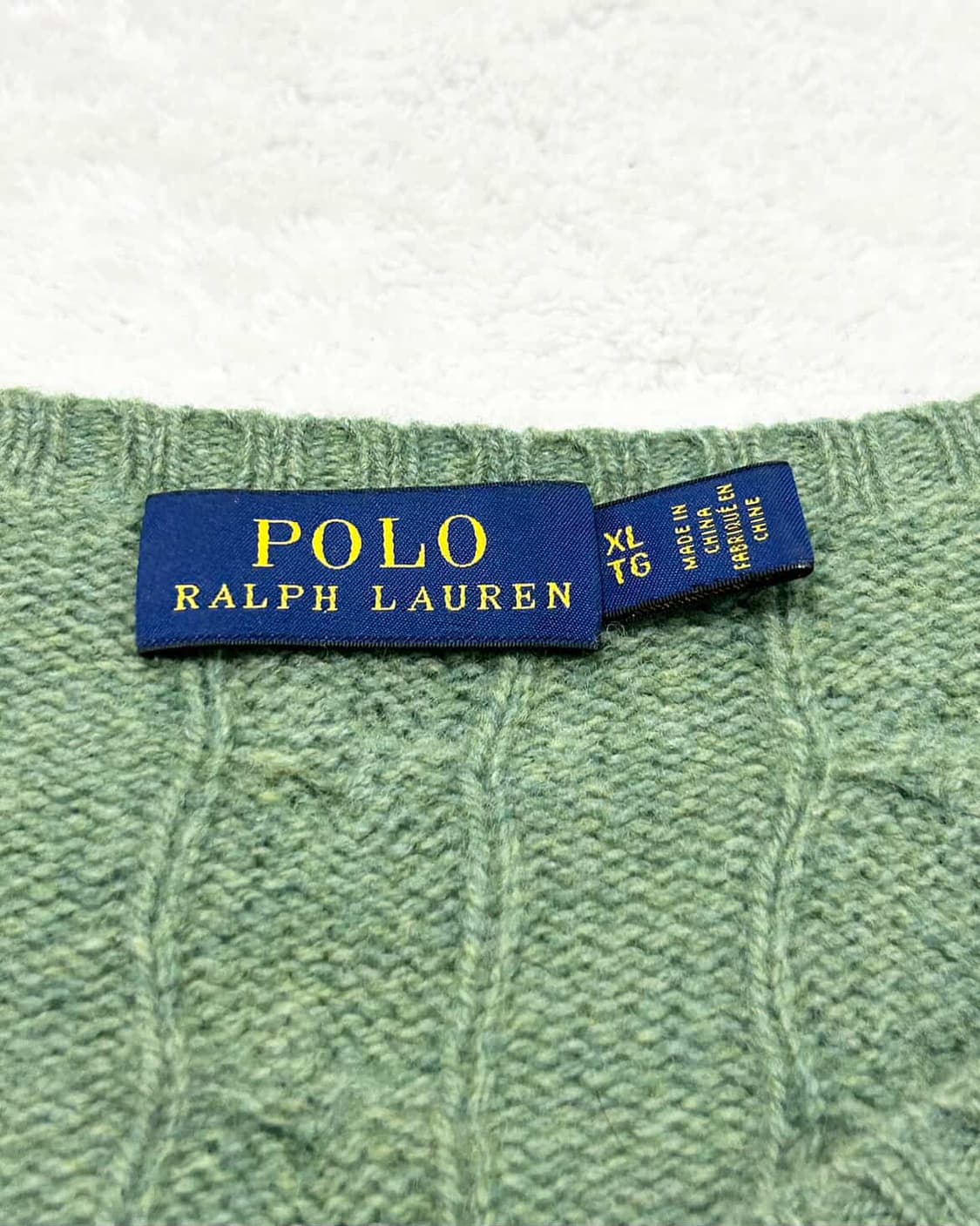 폴로 캐시혼방 말차 케이블니트 상품이미지7