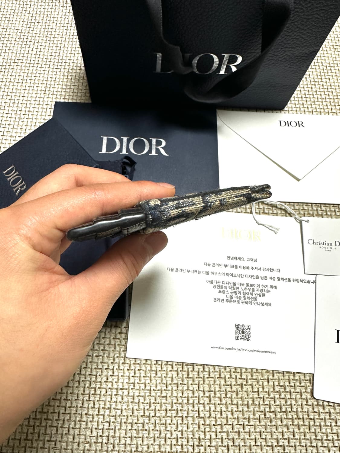 [미사용/새상품] 25ss 디올 오블리크 카드지갑 상품이미지4