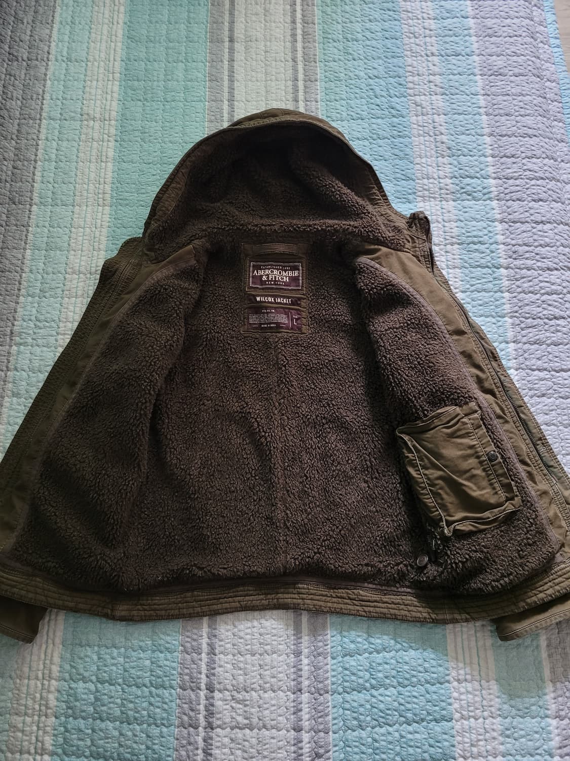 아베크롬비 Abercrombie 윌콕스 대장급 헤비야상울프죠자켓 110 상품이미지5