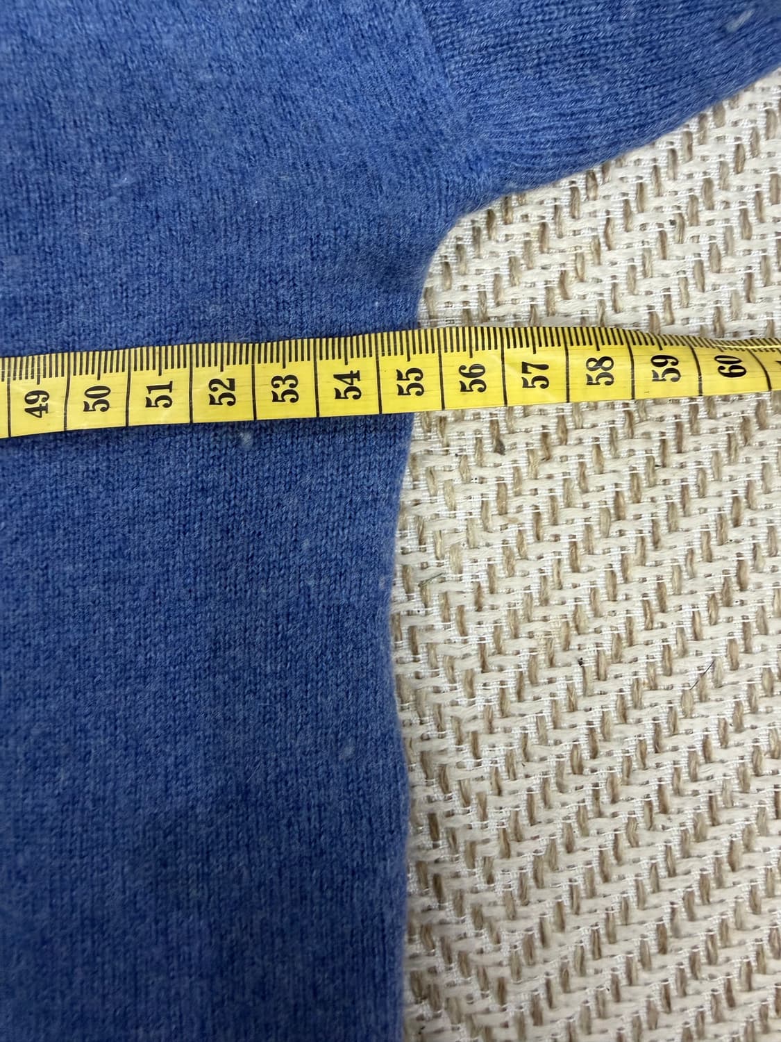 정품) 라운드넥 블루 캐시미어100 니트 스웨터 77~ 상품이미지6