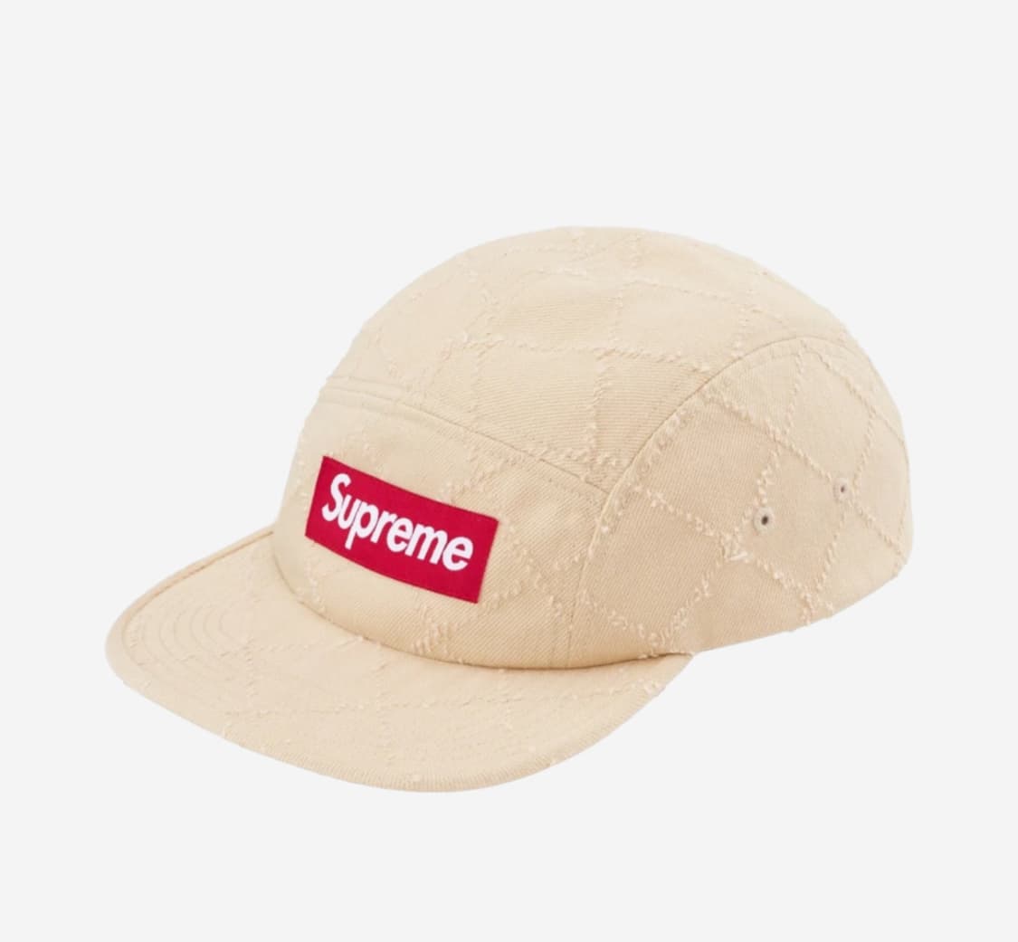 새상품급) 슈프림 펀치드 데님 캠프캡 다이드 베이지 상품이미지1
