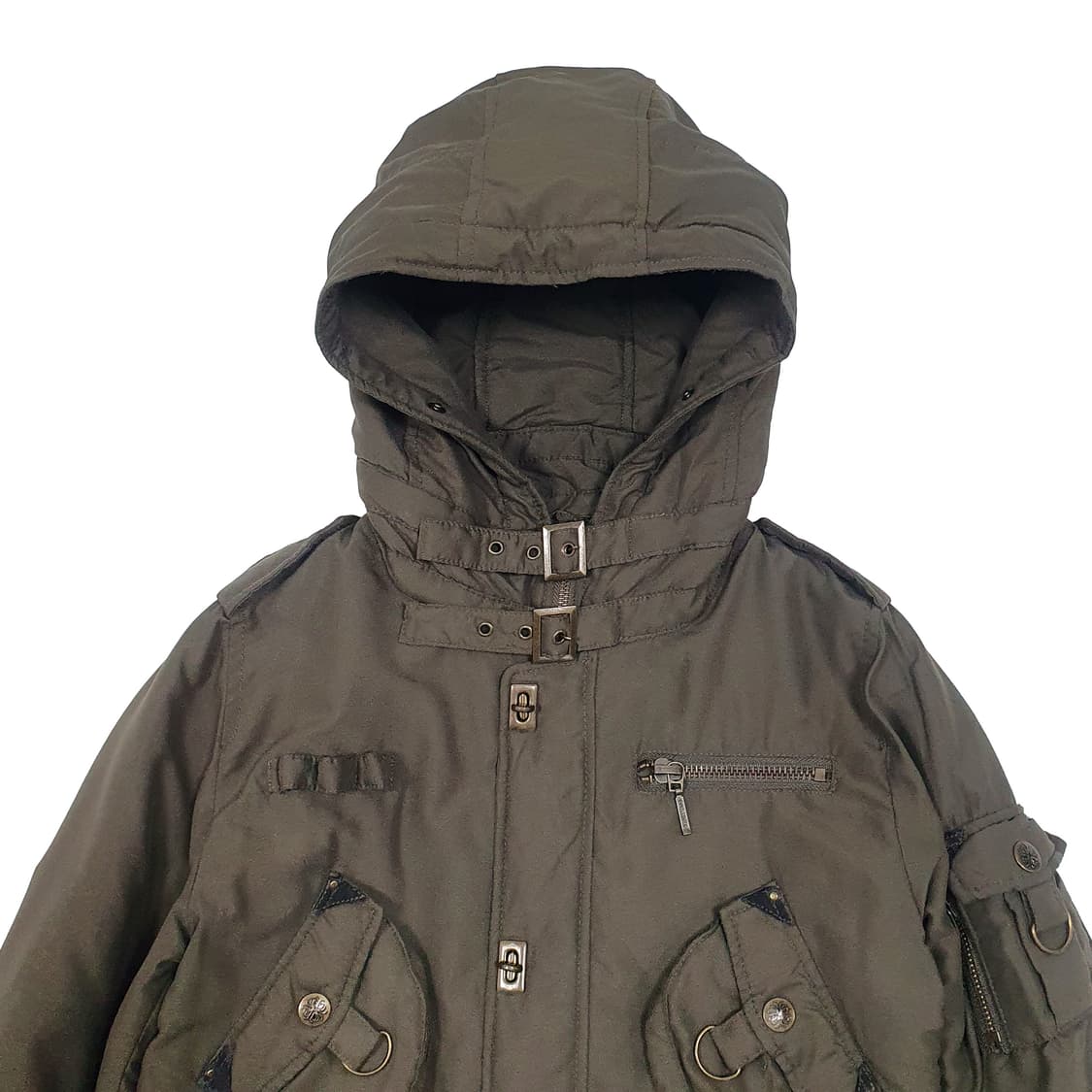 (cecil mcbee) 핸드 워머 야상 패딩 카키 상품이미지5