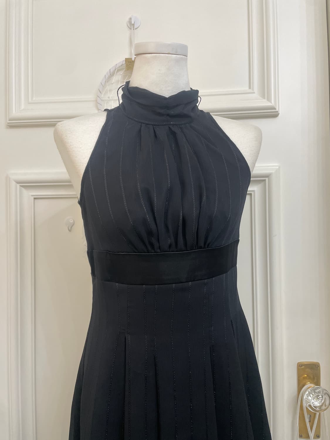 black shirring pleats slim halter opc 상품이미지5