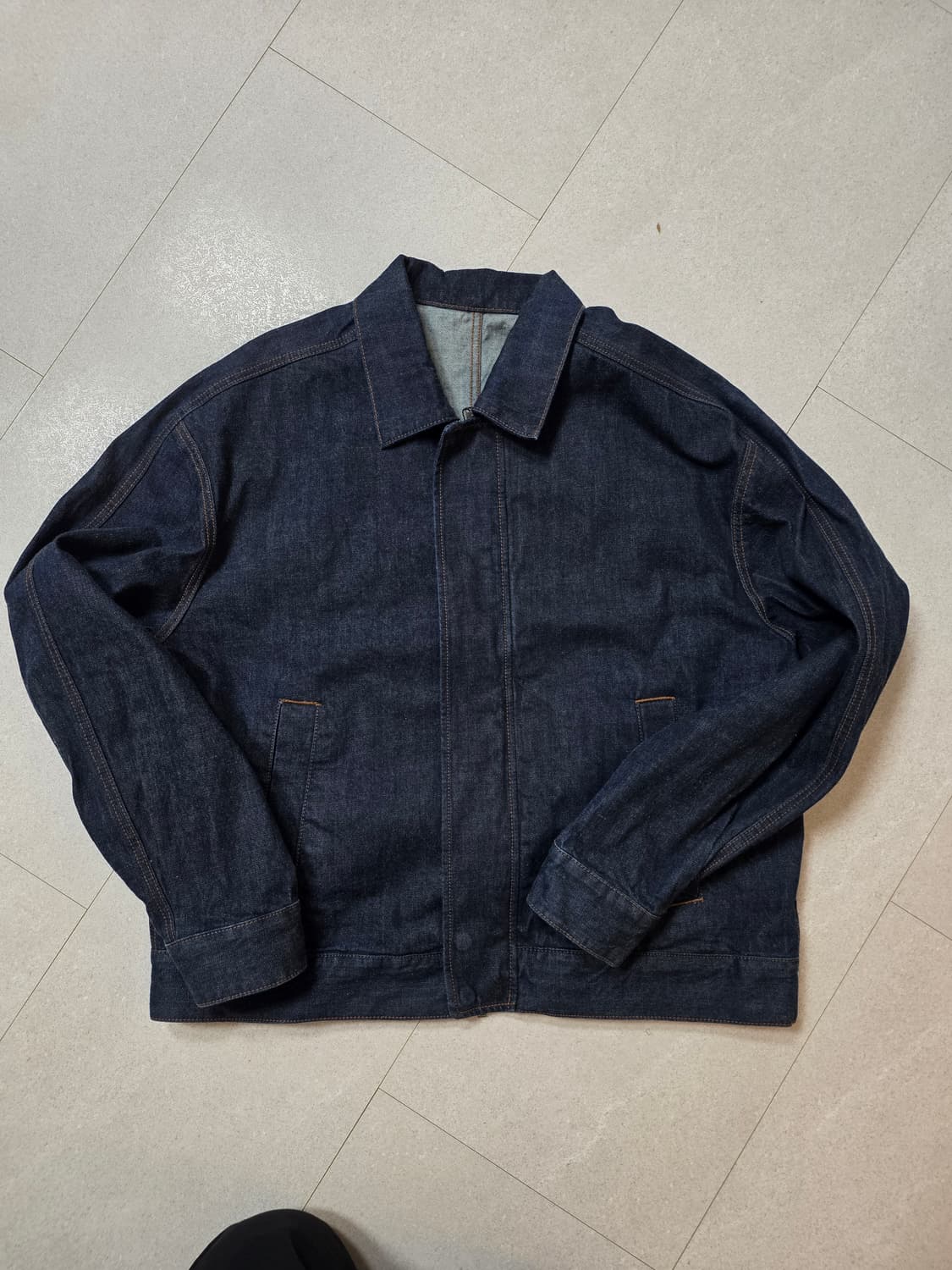 CONE 오버사이즈 데님 블루종 재킷 [딥 인디고] 짱구대디협업 상품이미지1