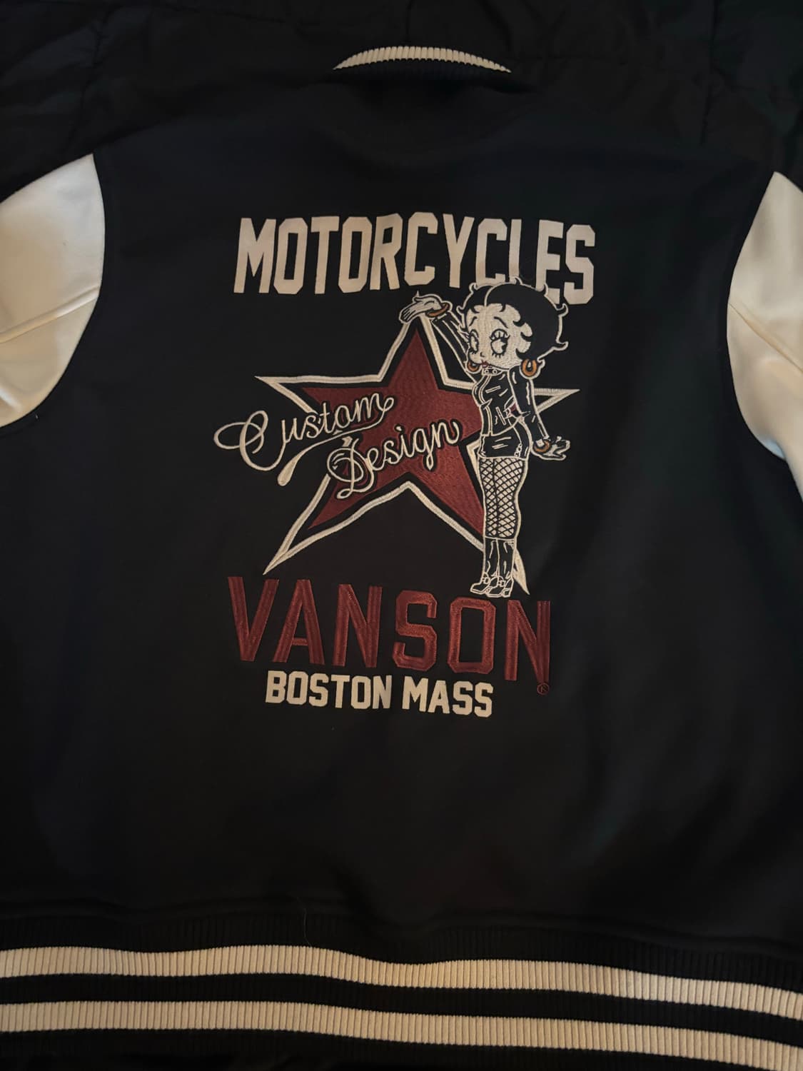 밴슨 레더 베티붑 바시티 자켓 상품이미지2