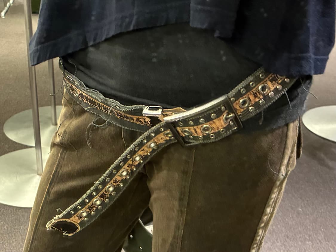 Japanese vintage y2k 브라운 스터드 벨트 상품이미지1