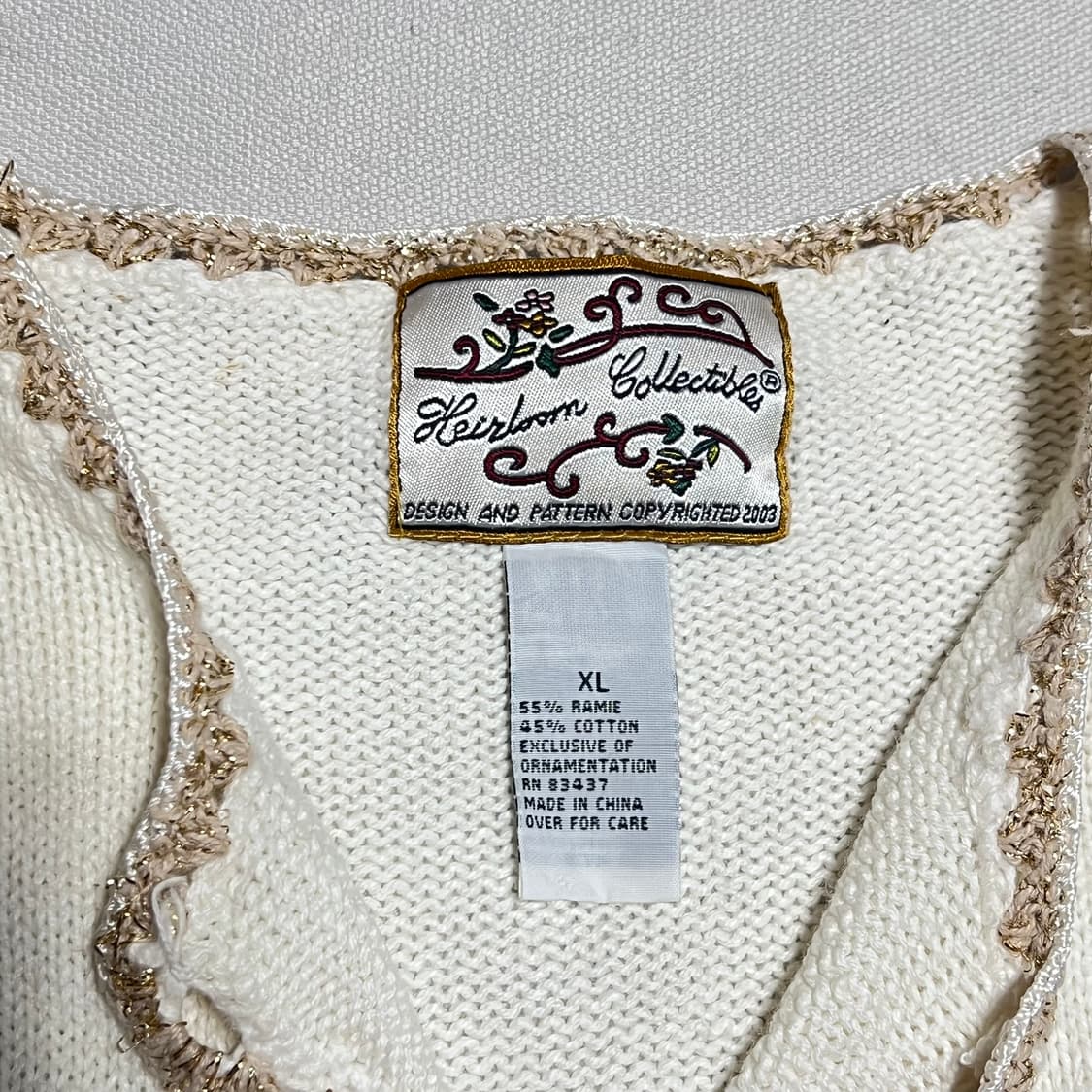 XL VTG 크리스마스 자수 가디건 상품이미지4