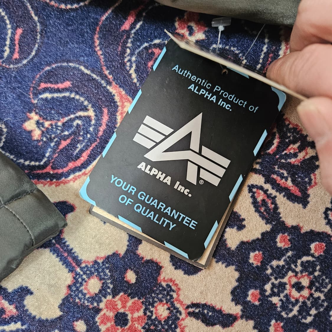 (새상품)알파인더스트리 벨티드 가죽덧댐 누빔 항공 점퍼 상품이미지10