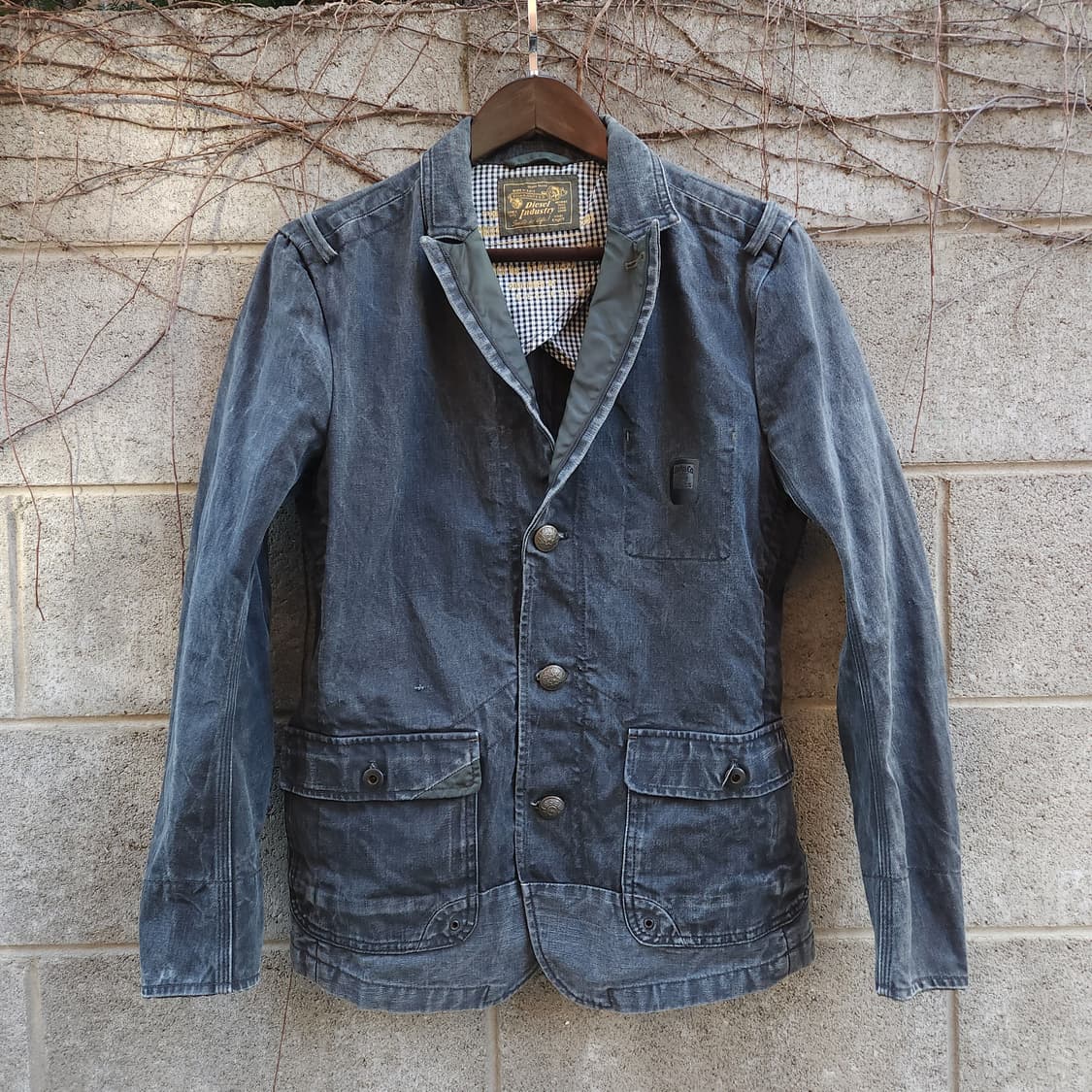 [S] DIESEL VINTAGE 왁스 데님 블레이저 남녀 자켓 상품이미지1