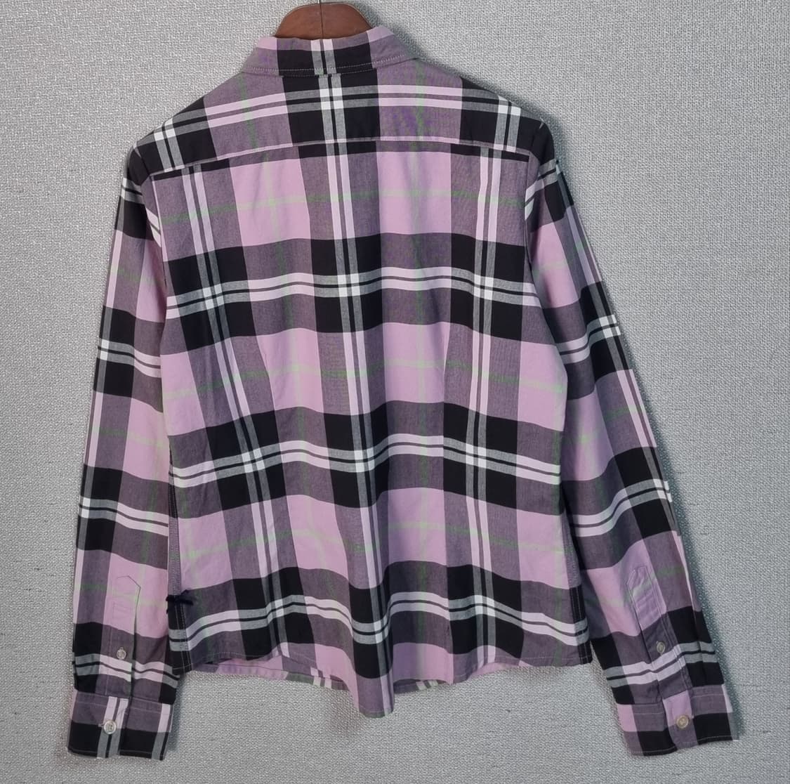 S ) 티니위니 핑크 곰돌이 체크셔츠 상품이미지3