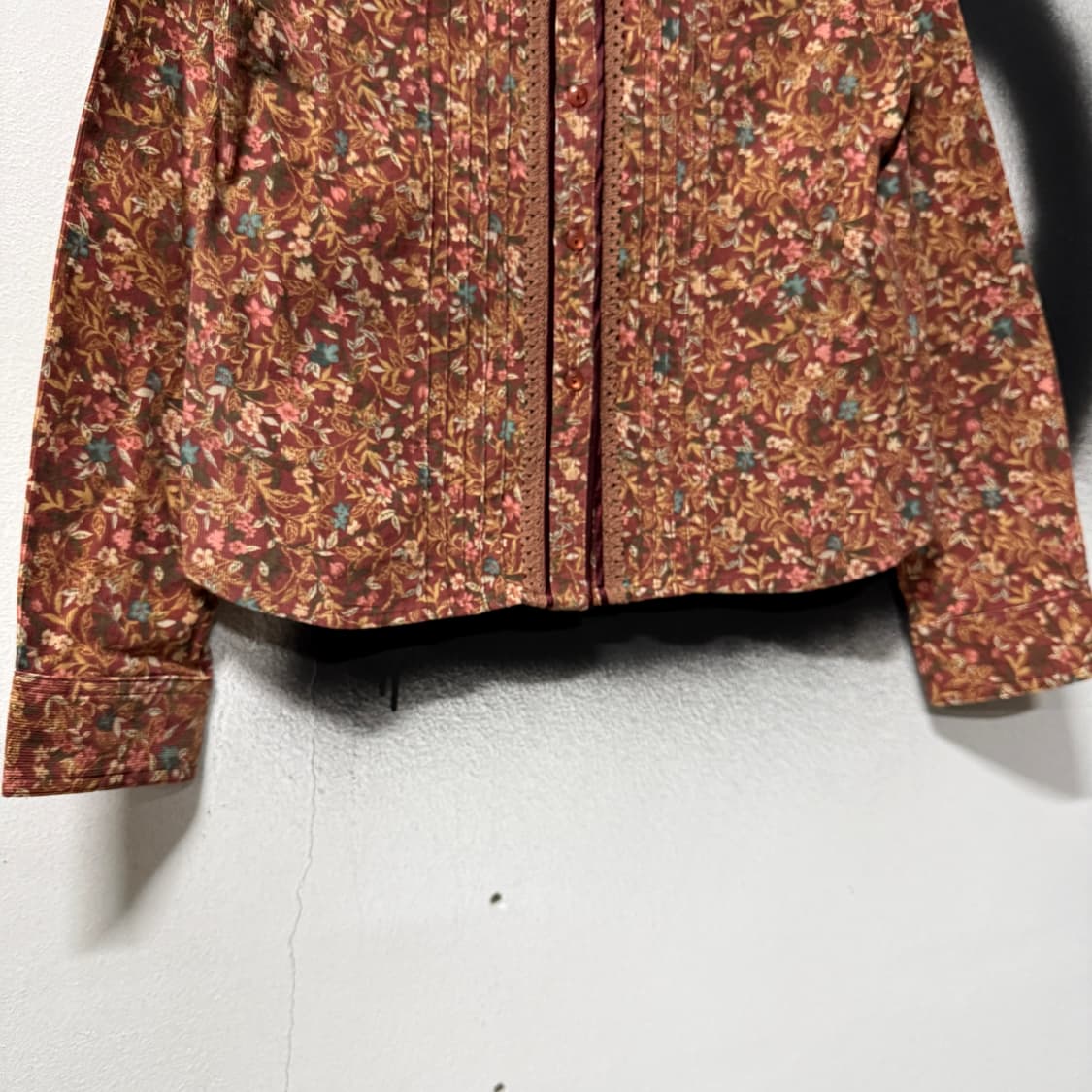 톰보이 오리엔탈 에스닉 자카드 풀 패턴 코듀로이 레이스 웨스턴 셔츠 상품이미지4