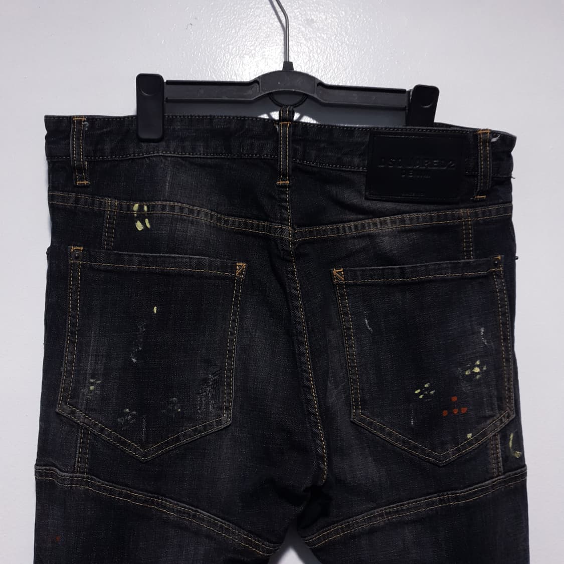 디스퀘어드2 타이디 바이커 흑청 페인팅 데미지 데님 팬츠 청바지 34 상품이미지9