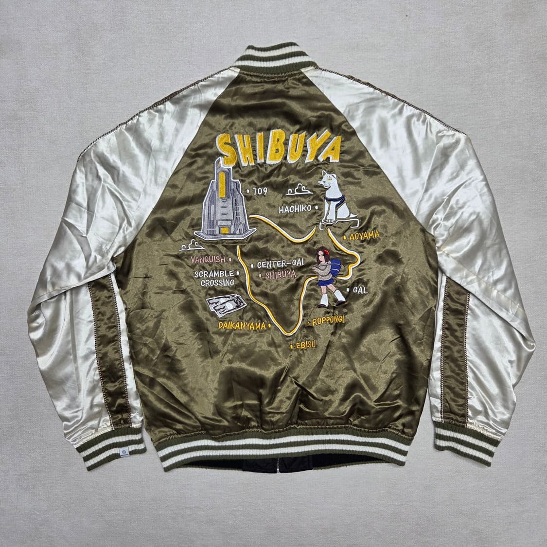 VANQUISH 뱅퀴시 시부야 하치코 자수 리버시블 스카잔 상품이미지2