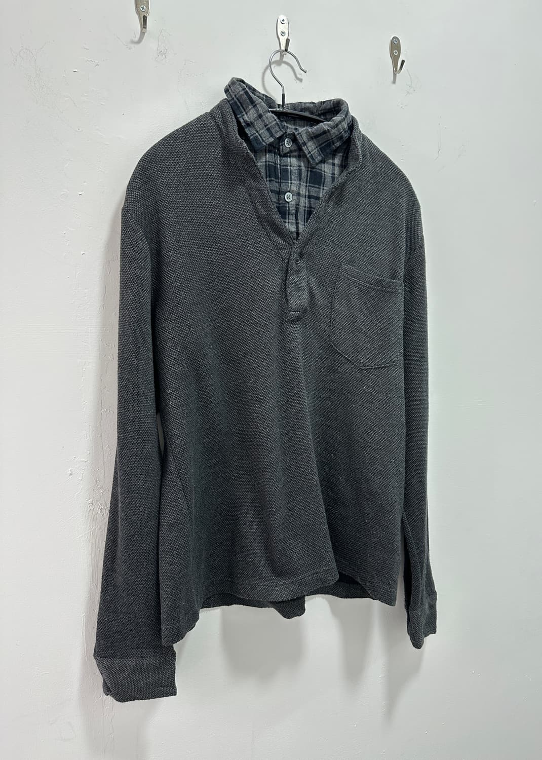 Vintage fake layered sleeve shirts 상품이미지3