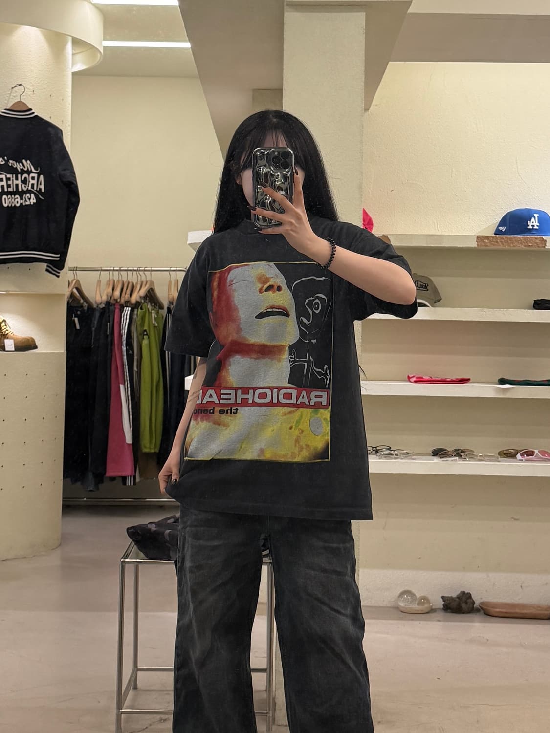 빈티지 Radiohead 앨범 아트 프린팅 반팔 티셔츠 U1379 상품이미지1