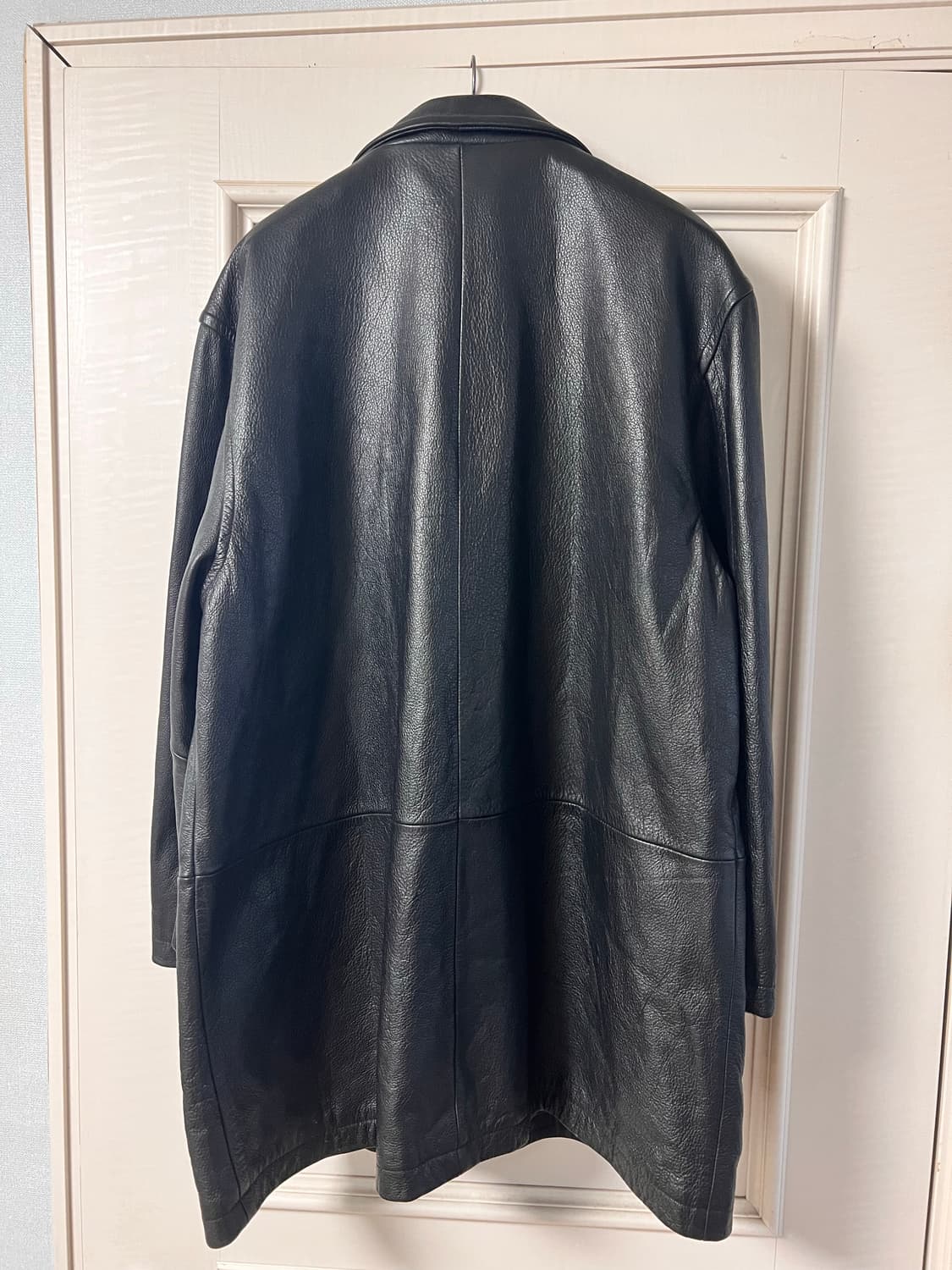 Perry Ellis Black Leather Car Coat 상품이미지2