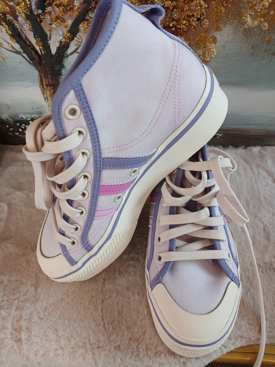 아디다스 정품 여성 하이탑 스니커즈 235 사이즈 (뒷면 높이 14) 상품이미지10