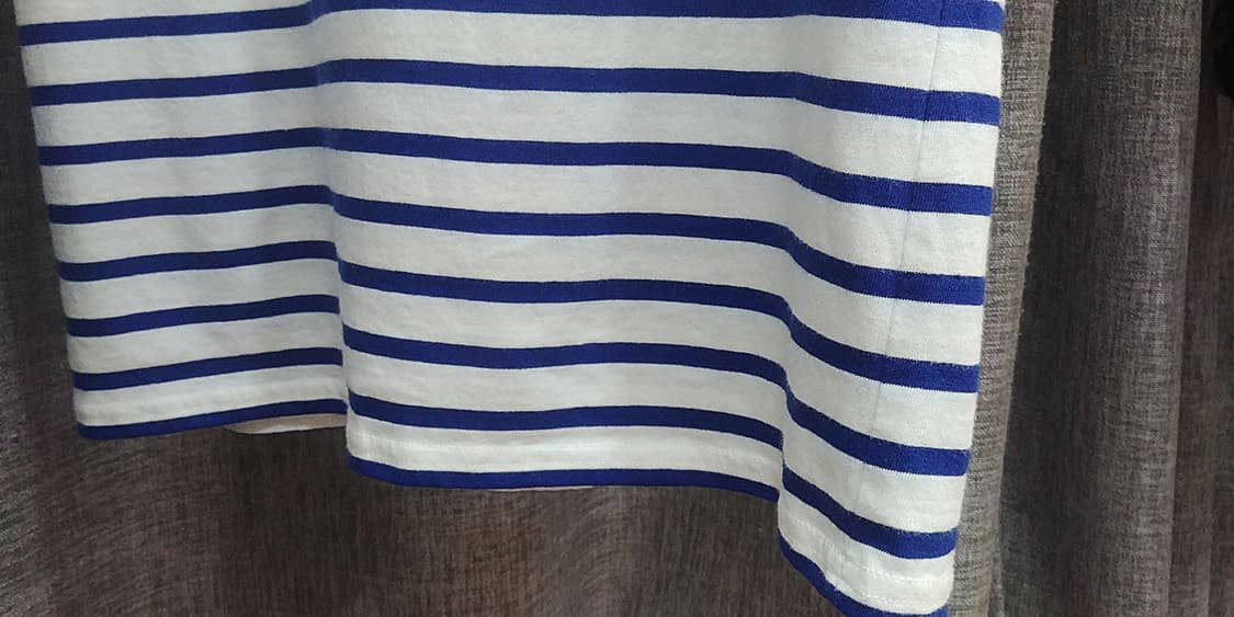 세인트제임스 레반트 모던 스트라이프 반팔 (화이트/블루, 여성 M) 상품이미지8