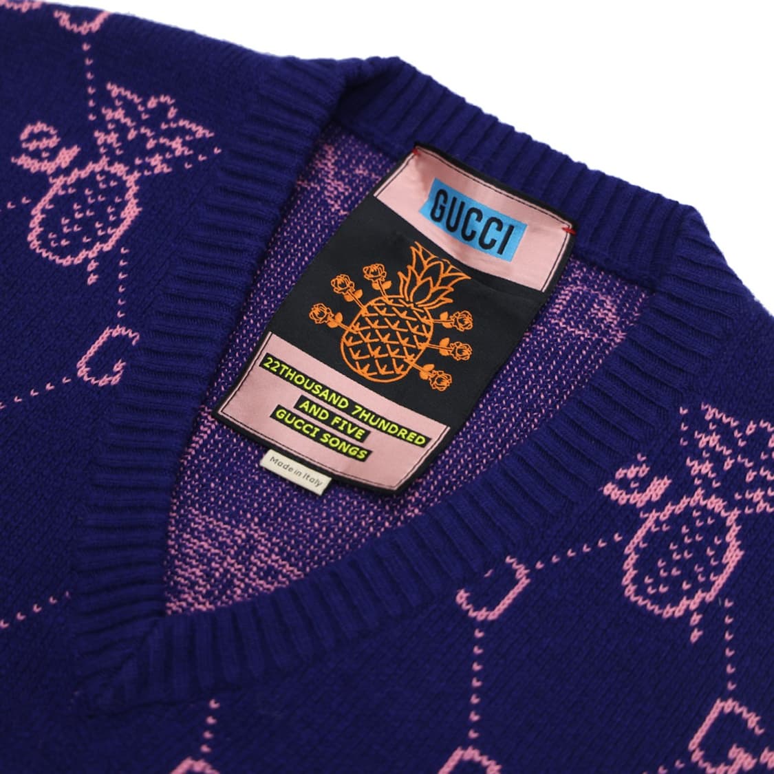 구찌 683092 베스트 니트 울 블루 상품이미지3