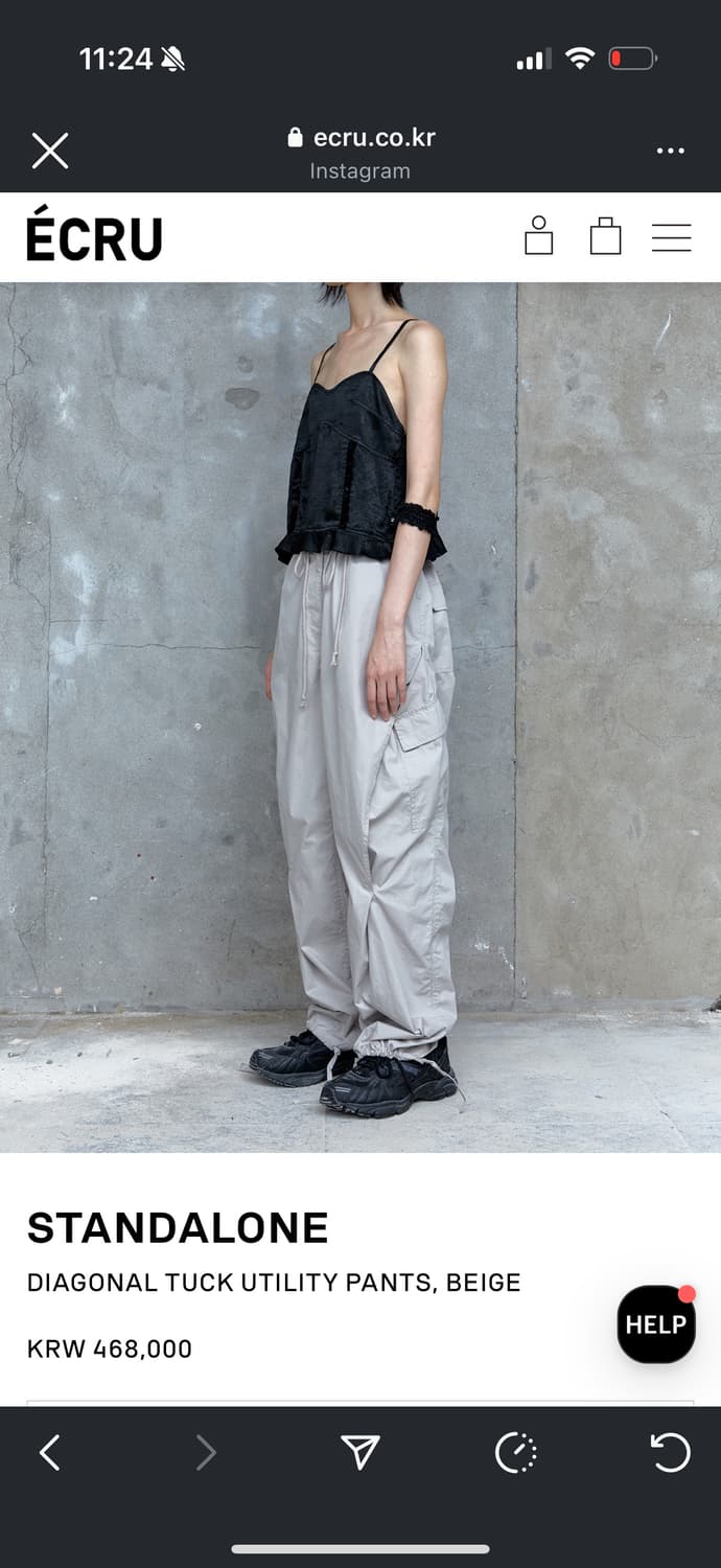 스탠드얼론 Tuck utility pants 카고팬츠 상품이미지3
