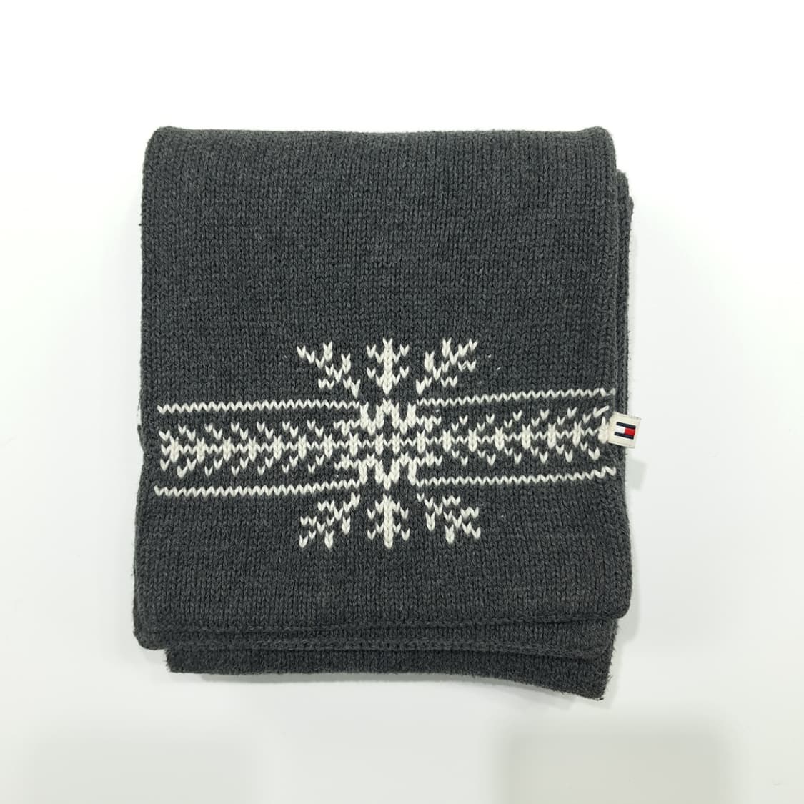 MX236 타미힐피거 그레이 노르딕 코튼 니트 목도리 머플러 상품이미지7