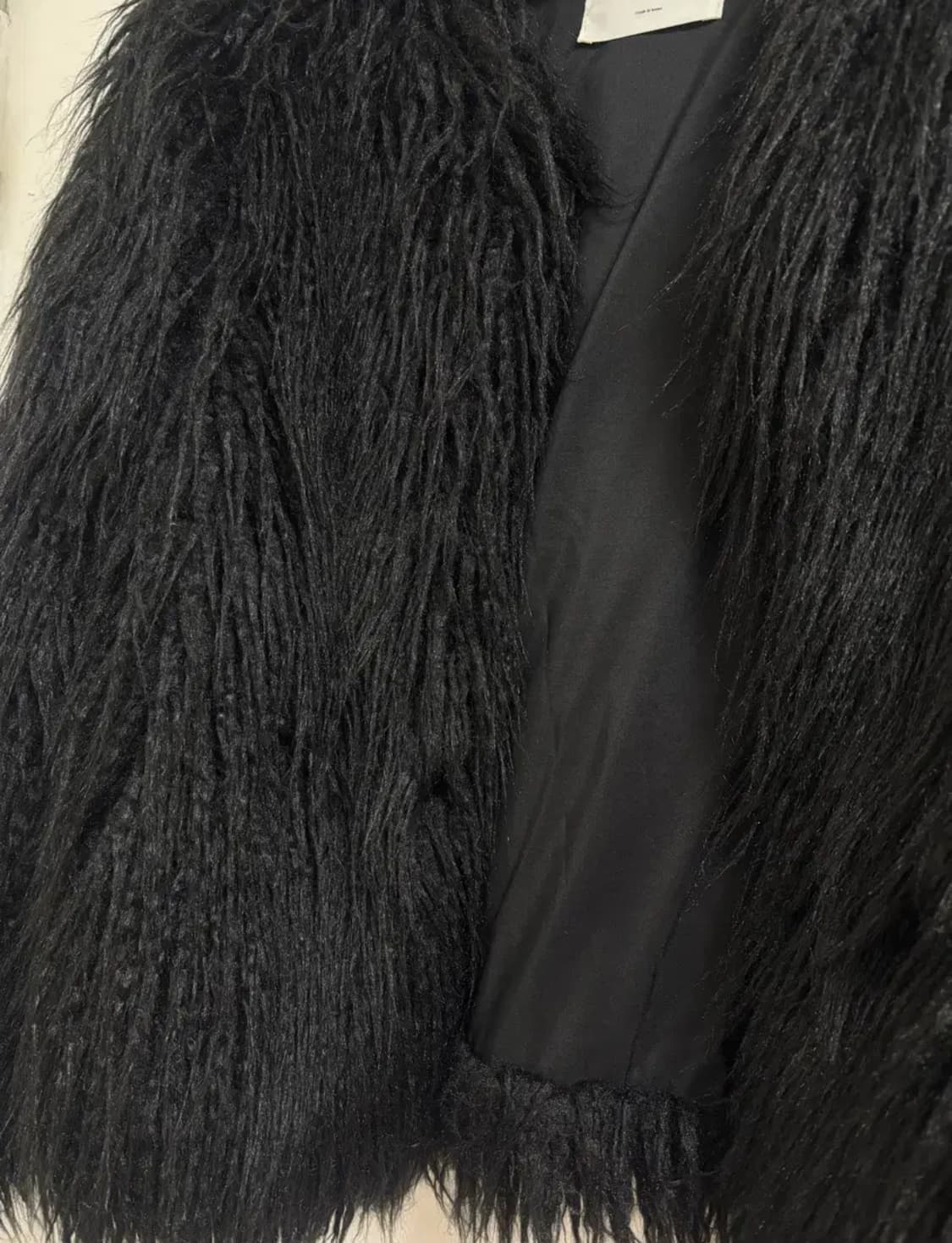 블랙 퍼 자켓 상품이미지2