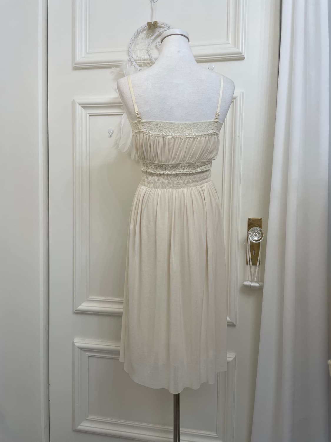 ivory lace point shirring fairy opc(size 상품이미지3
