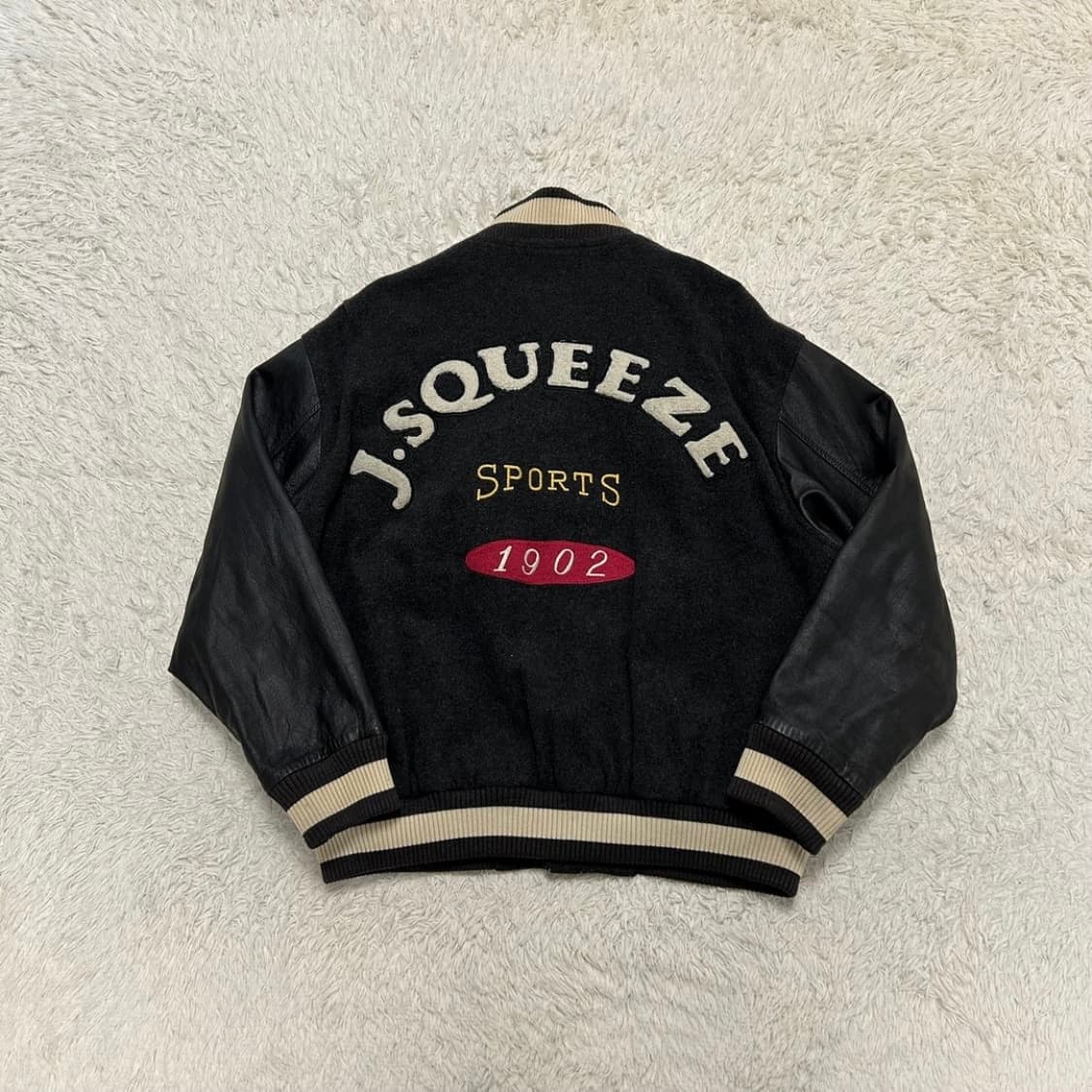 J.press 90’s 블랙레더 암바시티 자켓 상품이미지2