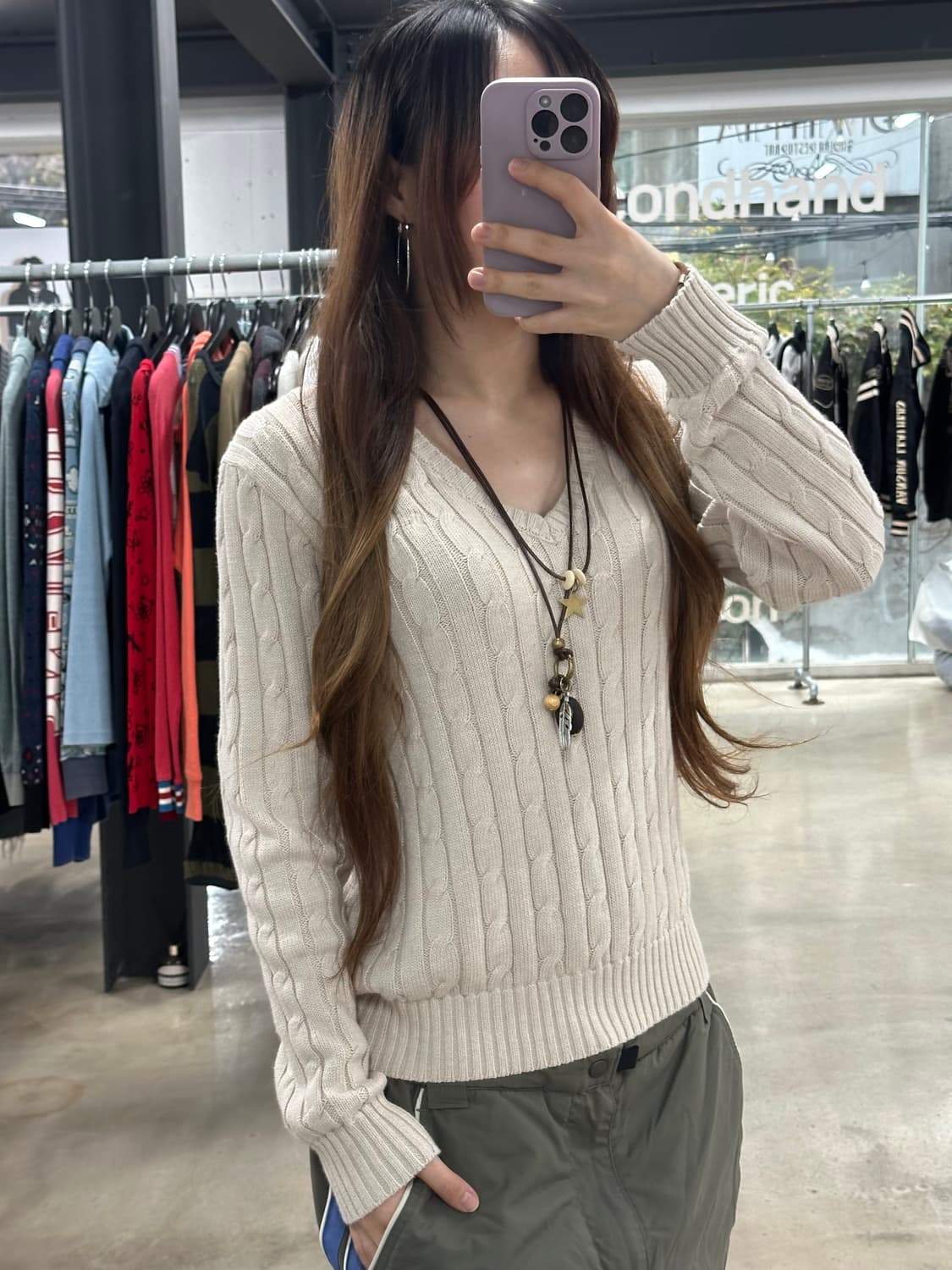 폴로랄프로렌 QR신형택 꽈배기 니트 상품이미지3