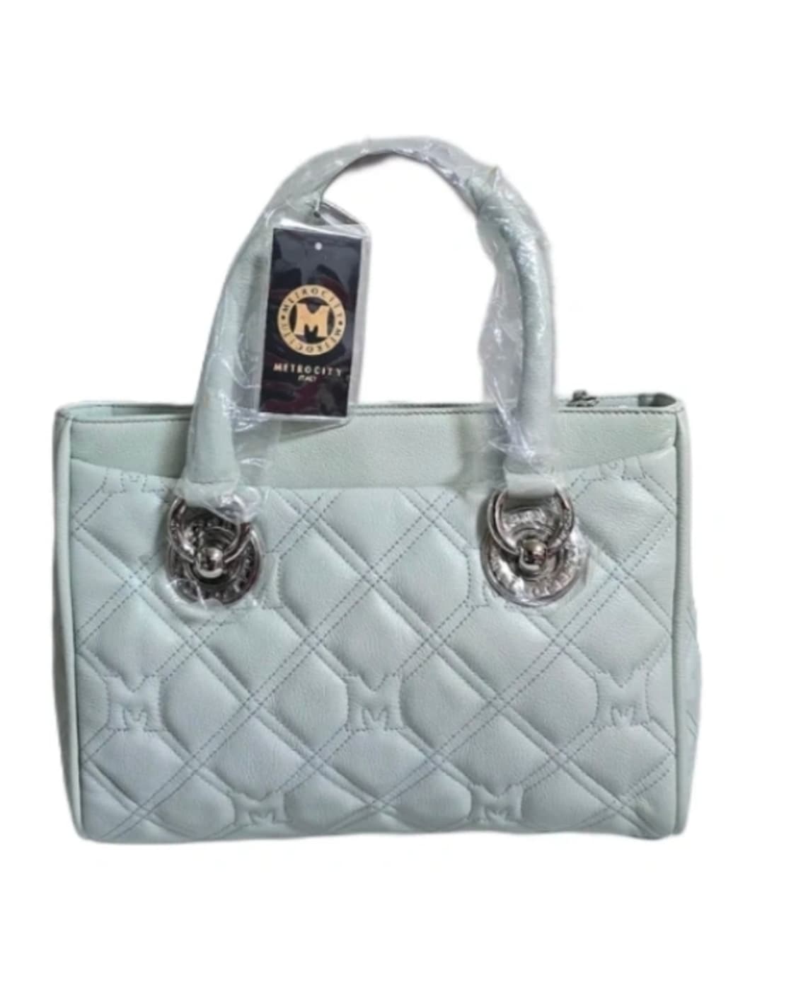 정품     메트로시티   캐비어가죽 참 키링 토트백 상품이미지2