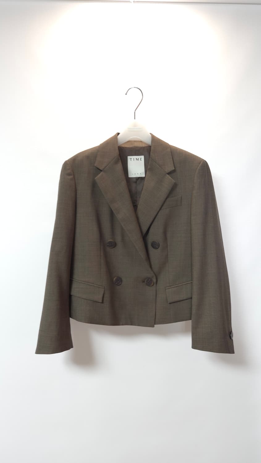 한섬 타임 2022 이태리 톨레뇨 백슬릿 더블 크롭 자켓 F 사이즈 상품이미지3