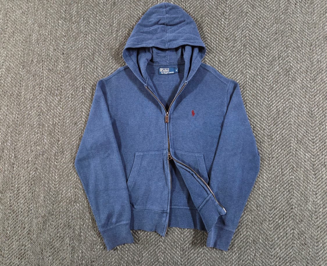 폴로 Polo 랄프로렌 페이드 블루 투웨이 니트 후드집업 상품이미지2