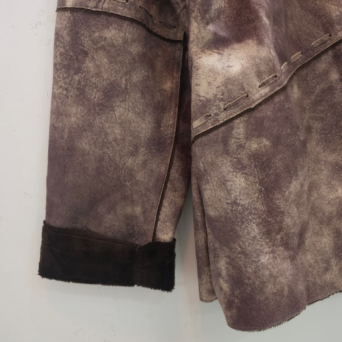 빈티지 워싱 페이크 무스탕 자켓 털안감 상품이미지5