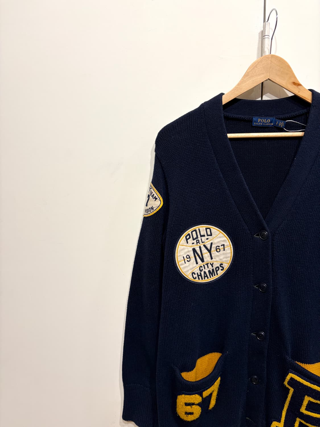 폴로 랄프로렌 컬리지 바시티 레터맨 P 가디건 상품이미지3