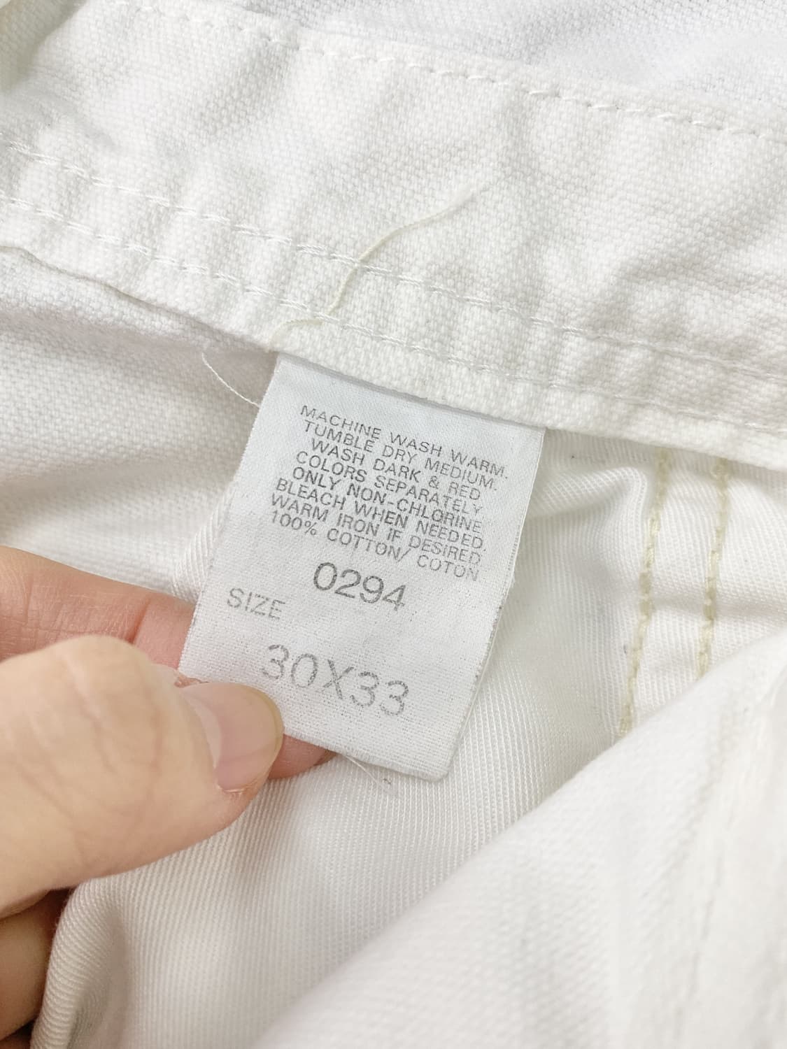 90's 리 화이트 데님 오버롤 상품이미지9