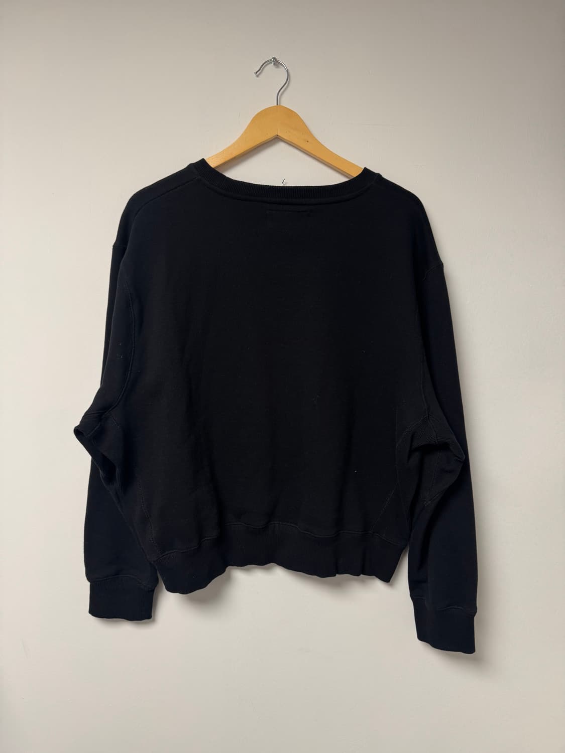 Russell 러셀 빈티지 라스벳 블랙 기모 크롭 맨투맨 L 상품이미지4