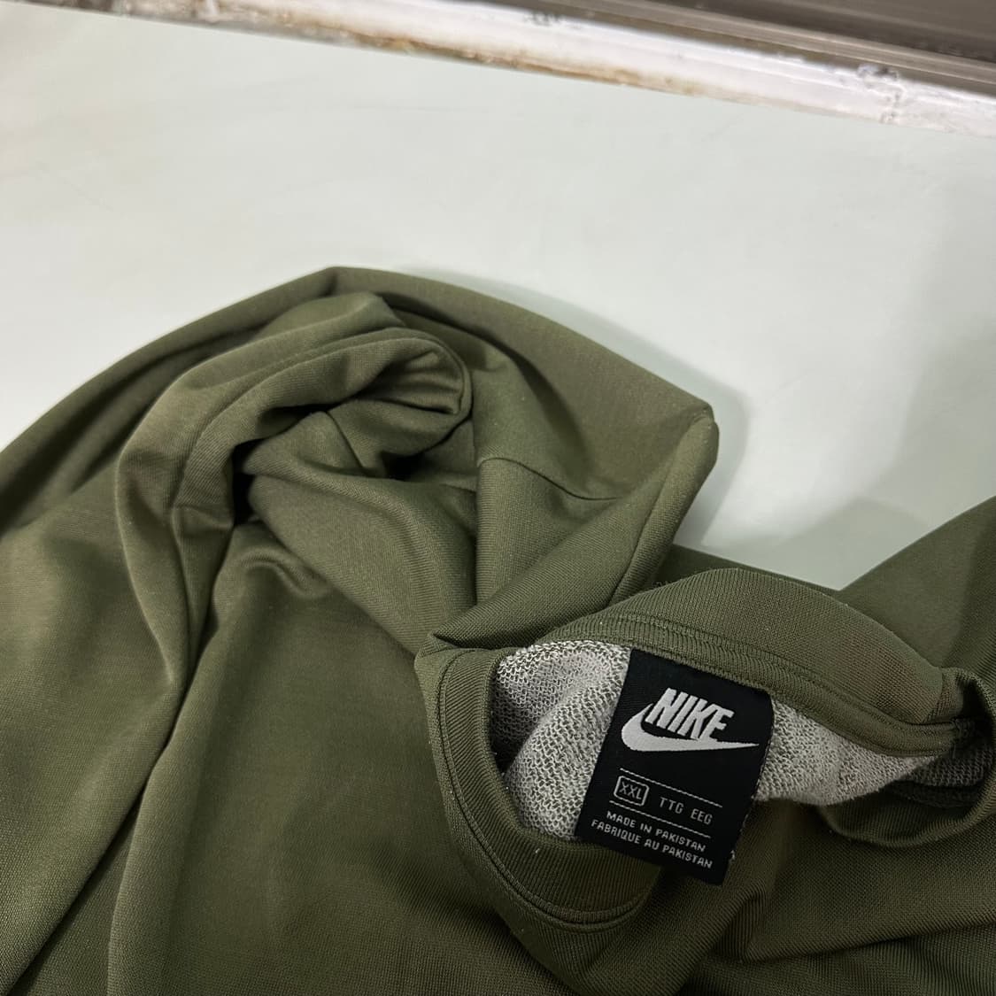 XXL 나이키 오버핏 카키 멀티로고 폴리 맨투맨 상품이미지3