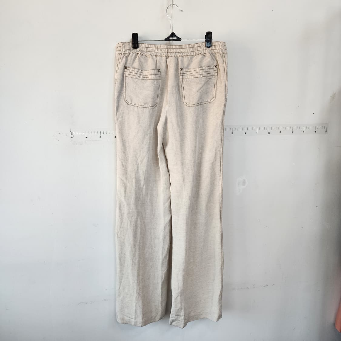 VOV 와이드 린넨 바지 베이지 상품이미지3