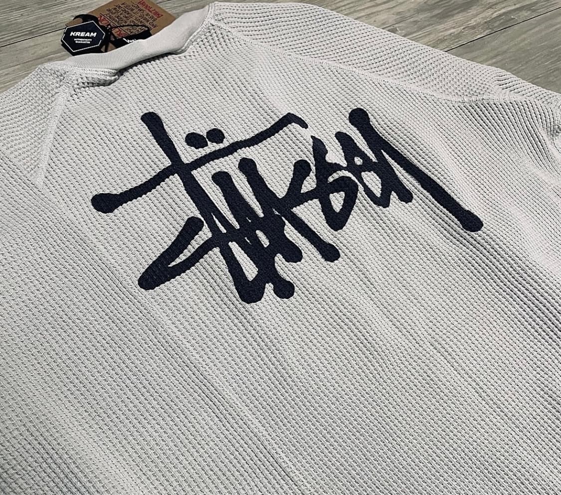 새상품 스투시 래글런 써멀 롱슬리브 크루 본 XL 상품이미지1