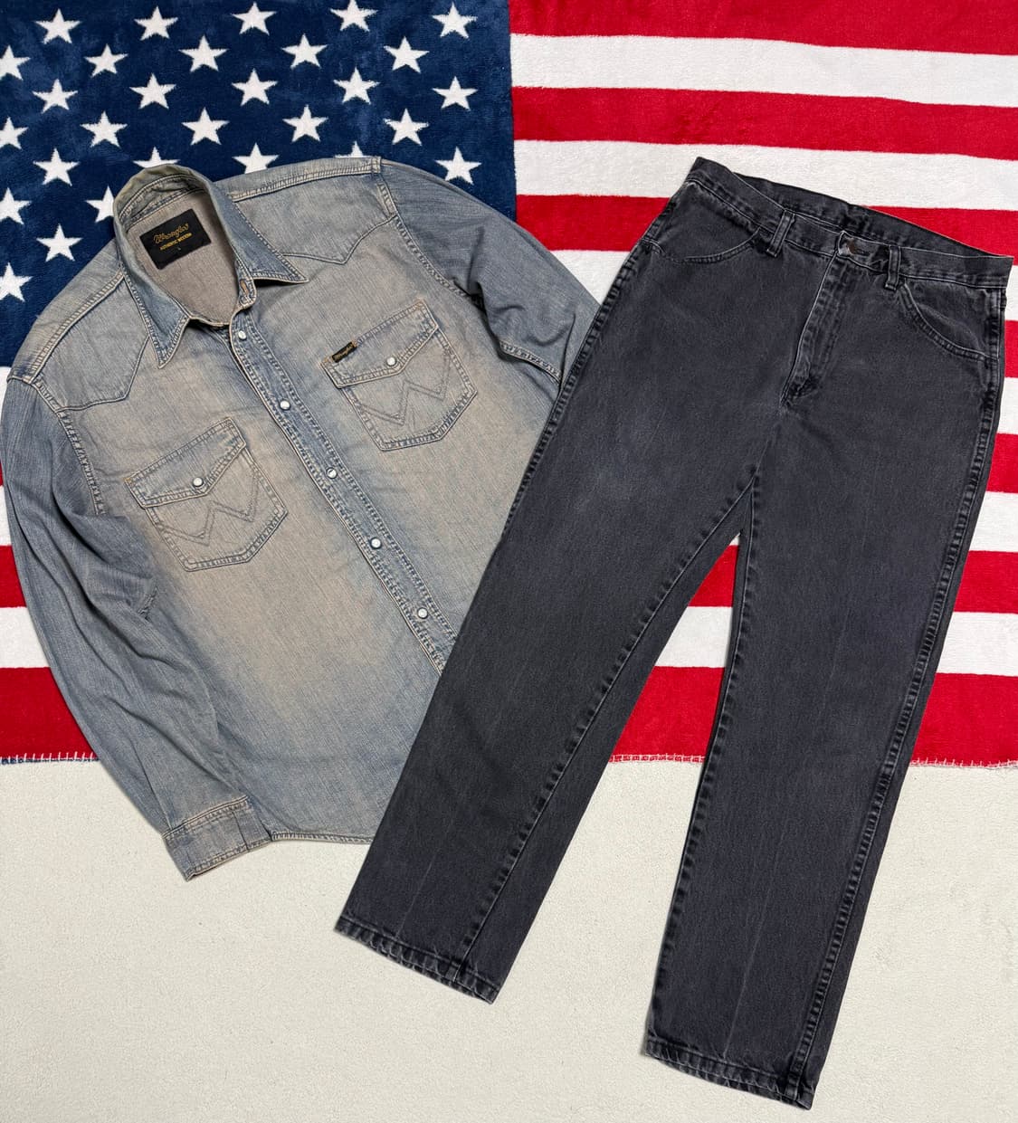 랭글러 웨스턴 데님셔츠 Wrangler Western shirt [XL] 상품이미지9