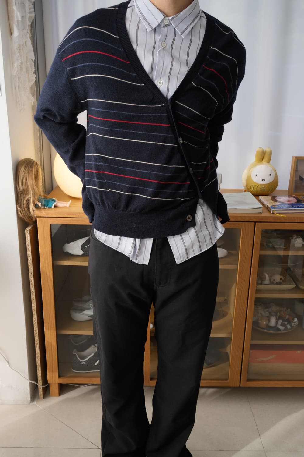 Asymmetric button cardigan 상품이미지5