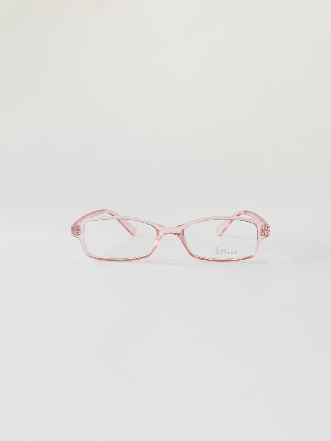 [픽키-594] (Small) 핑크 투명 뿔테 안경테 사각 소형 상품이미지1