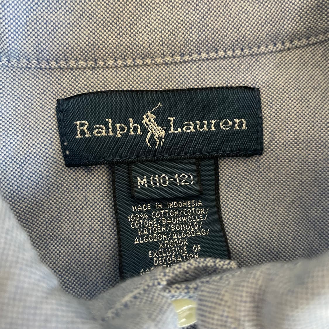 폴로 랄프로렌 블루 반팔 셔츠 M(10-12) 상품이미지4