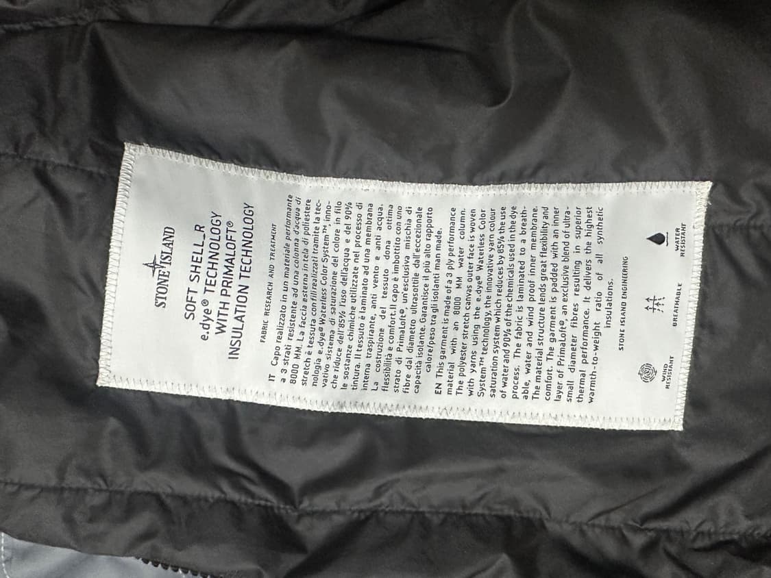 스톤아일랜드 소프트쉘 프리마로프트 자켓 M 상품이미지4