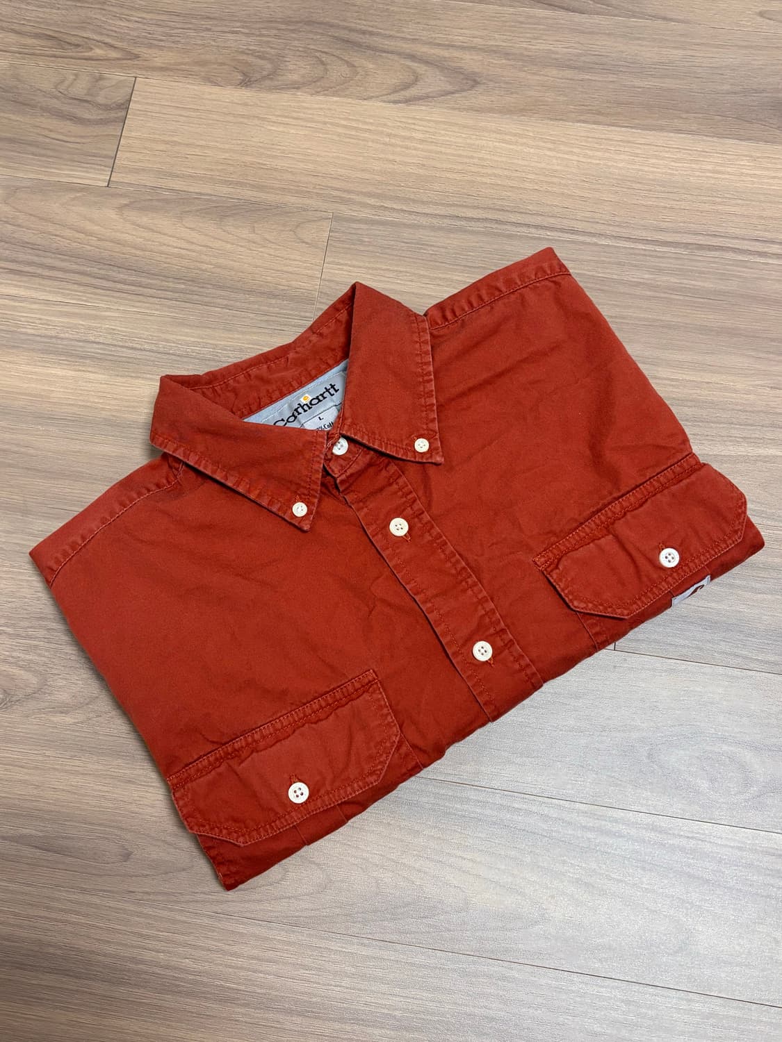 칼하트 셔츠 L 브릭레드 상품이미지4