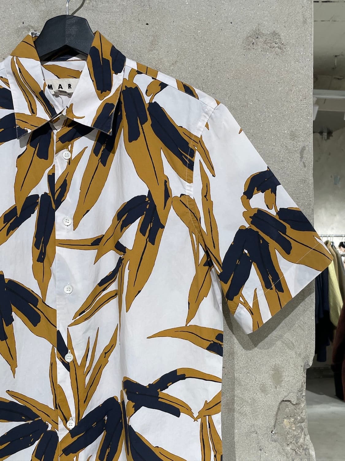 마르니 화이트 리브스 코튼 하프 셔츠 상품이미지3