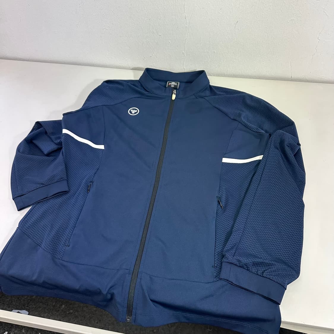 95 험멜 네이비 매쉬배색 트레이닝 집업 상품이미지1