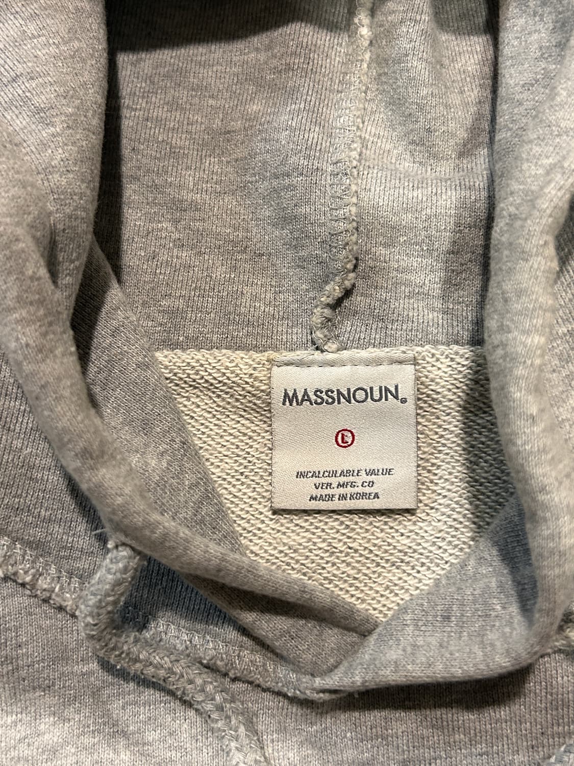 메스노운 회색 후드티 상품이미지2