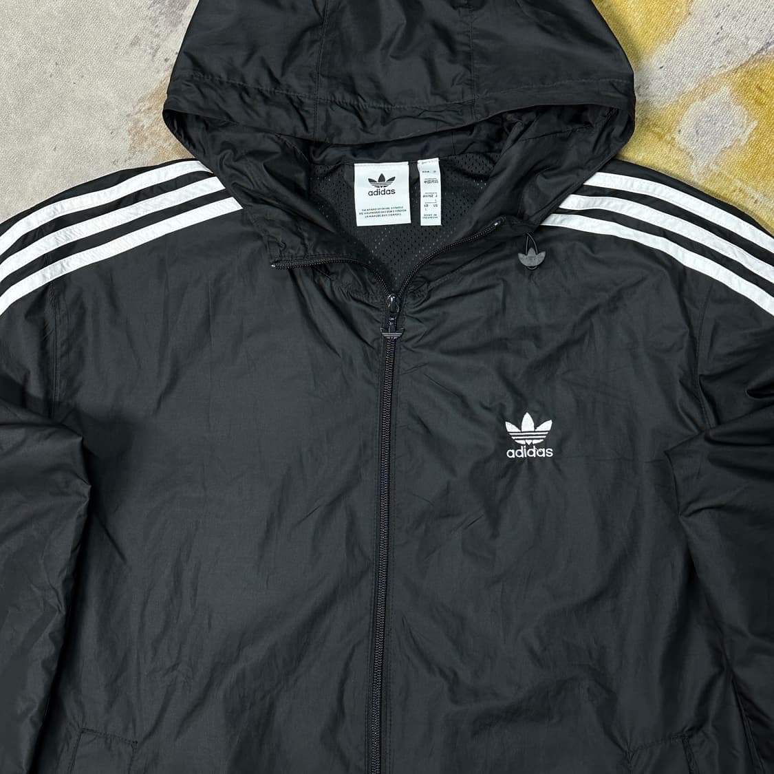 아디다스 삼선 우븐 후드 바람막이 L 상품이미지2