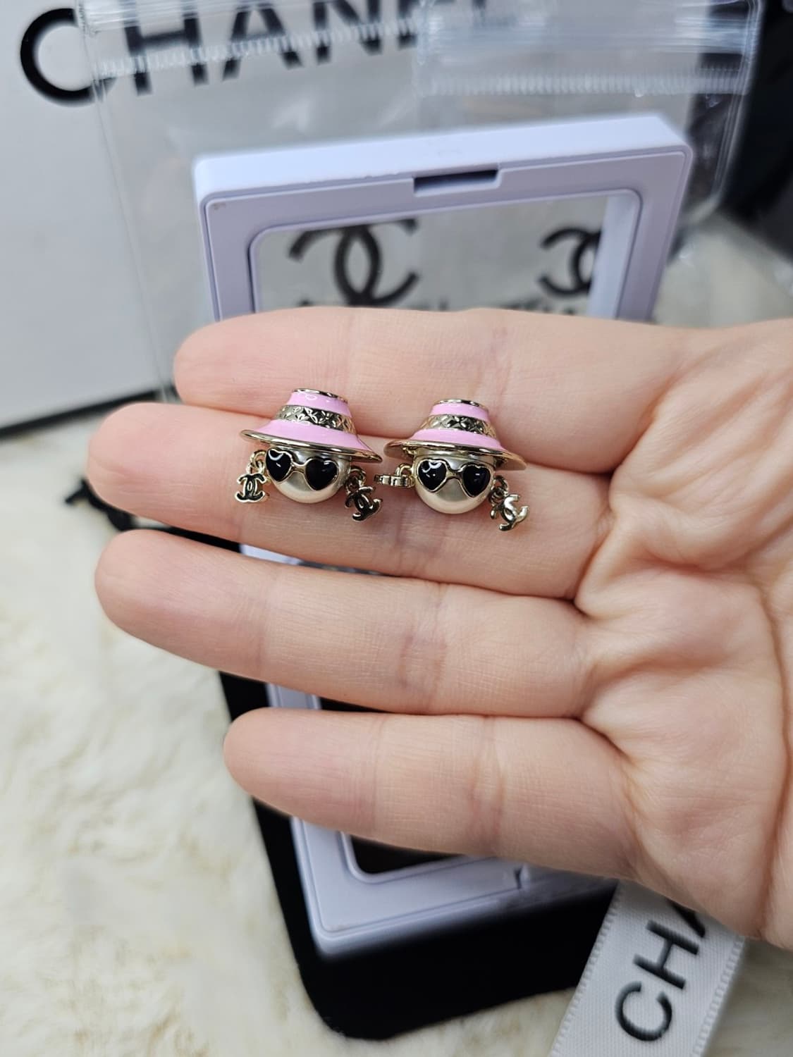 빈티지 핑크 샤넬 귀걸이2 상품이미지5